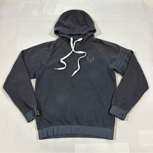 Vtg Adidas Lionel Messi Mens Small Hoodie Pullover Fleece 3-Stripes Long Sleeve